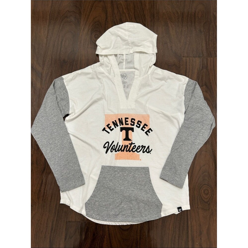 '47 Tennessee Volunteers Hooded Pullover - White & Gray with Orange Logo